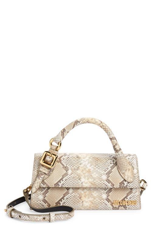 Womens Le Chiquito Long Snake-Embossed Leather Top-Handle Bag Product Image