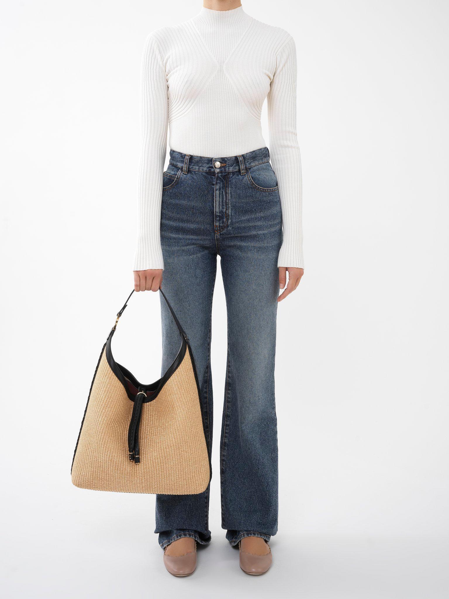 Marcie hobo bag in suede leather Product Image