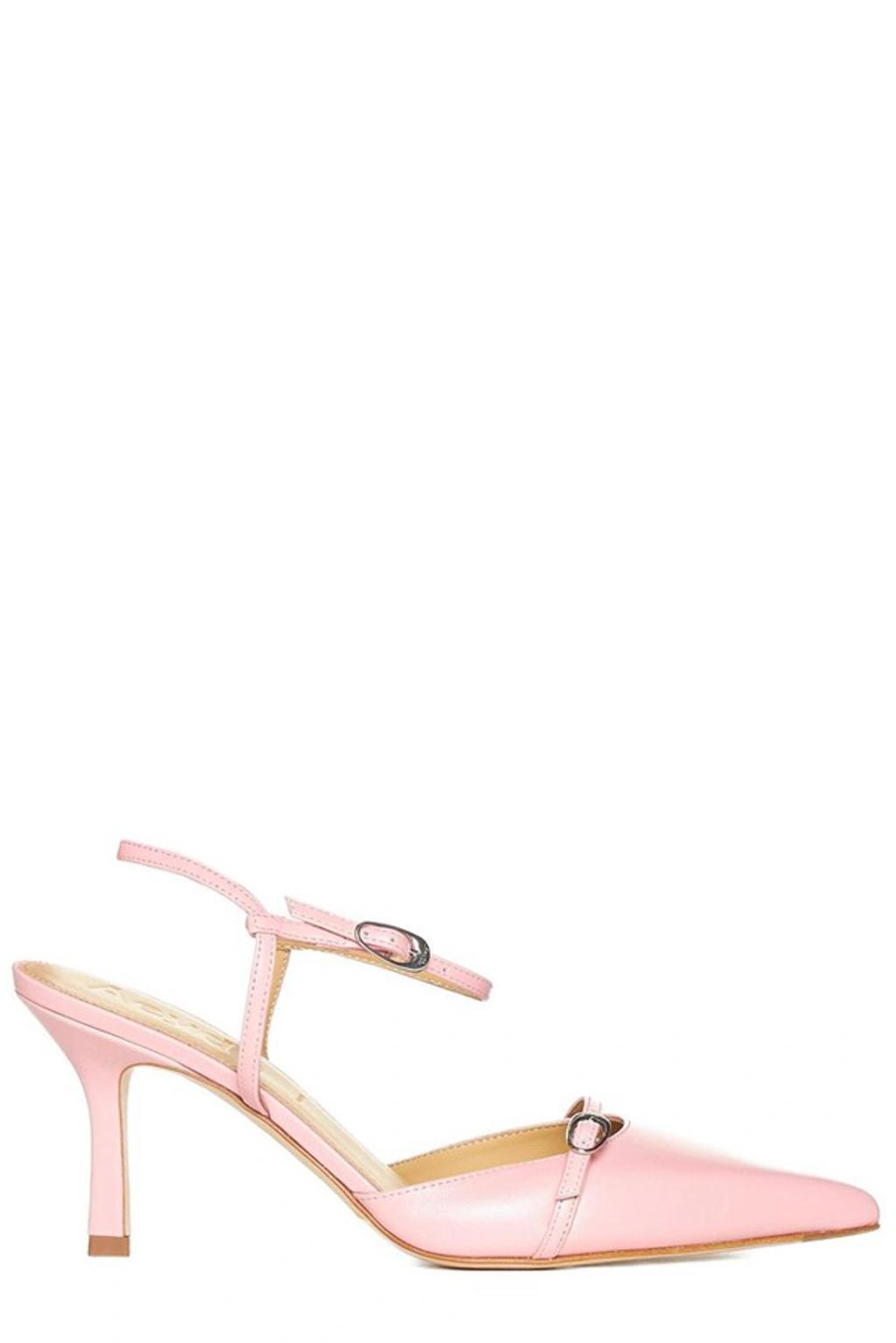 Pointed-toe Buckle-detail Pumps In Pink product image