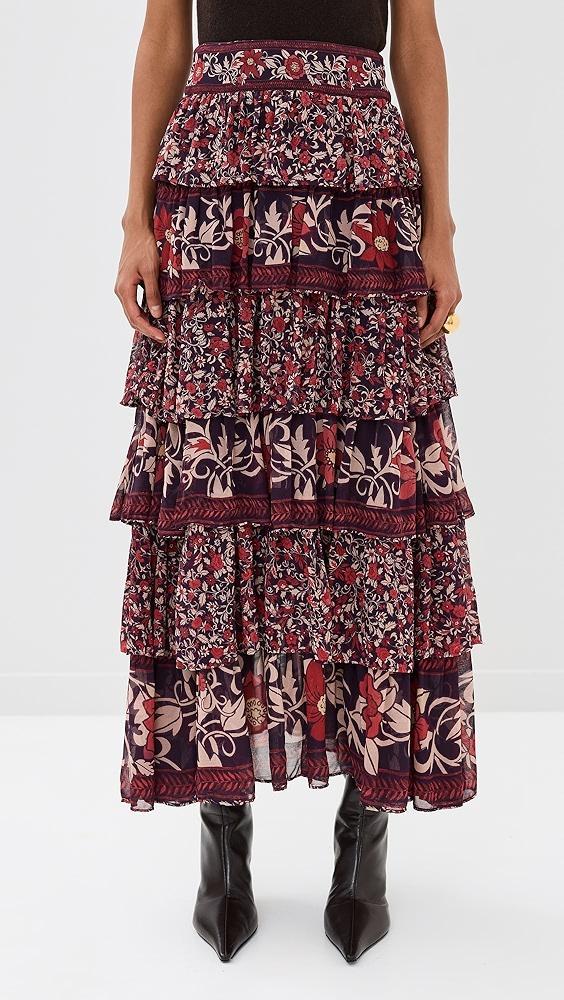 FARM Rio Chelsea Garden Ruffles Maxi Skirt | Shopbop Product Image