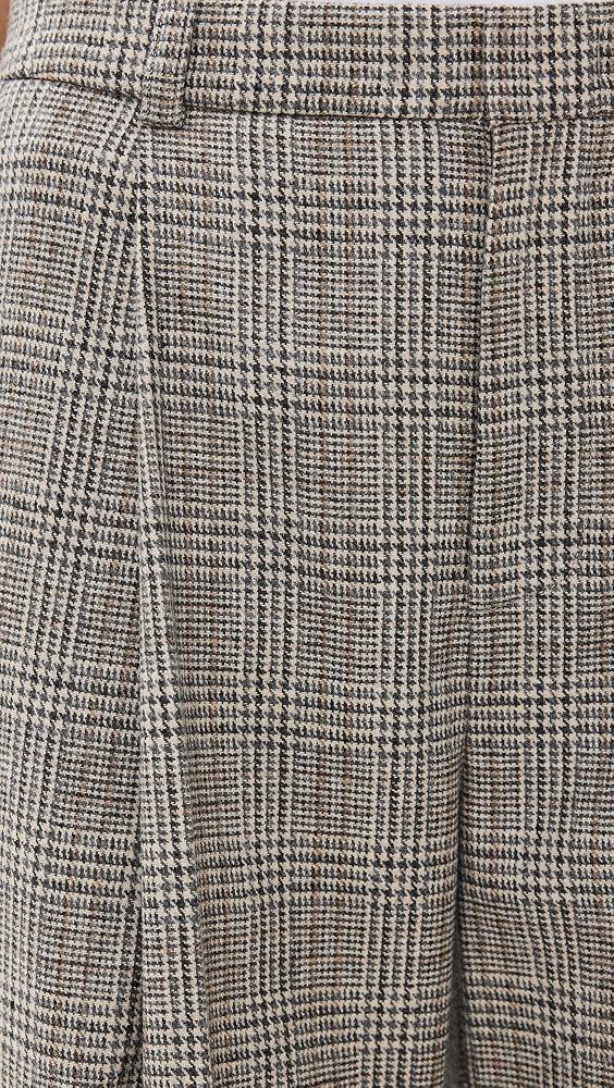 Vince High Rise Wool Blend Plaid Trousers | Shopbop Product Image