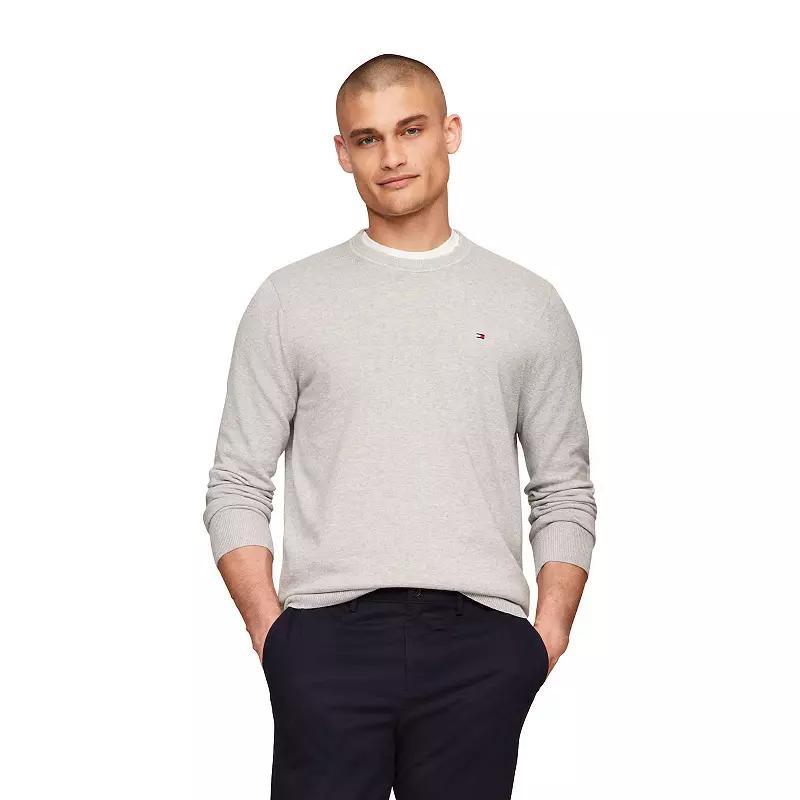 Mens Tommy Hilfiger Essential Crewneck Sweater Navy Grey Product Image