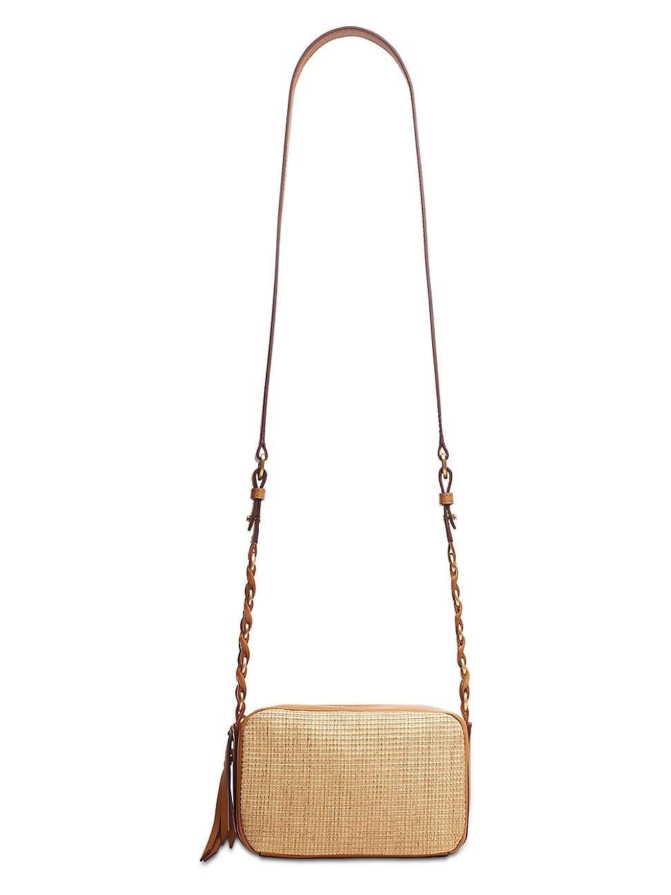 Womens Cami Leather-Trimmed Woven Camera Bag Product Image