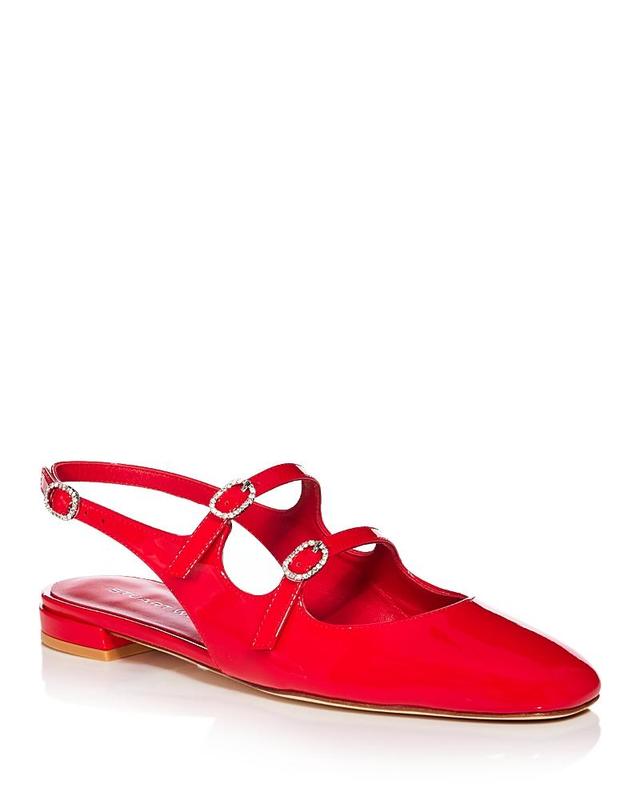 Womens Clarice Patent Leather Slingback Flats Product Image