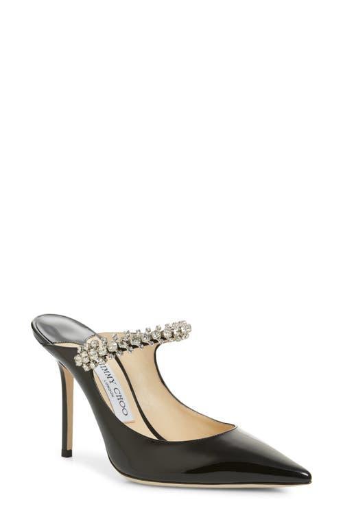 Jimmy Choo Bing Crystal Embellished Pointed Toe Patent Mule Product Image