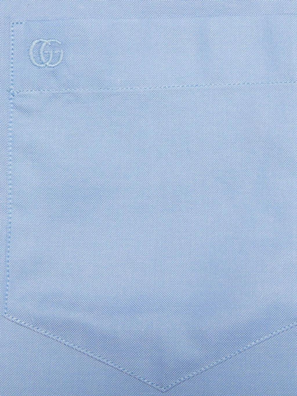 GUCCI Cotton-poplin Oxford Shirt In Blue Product Image