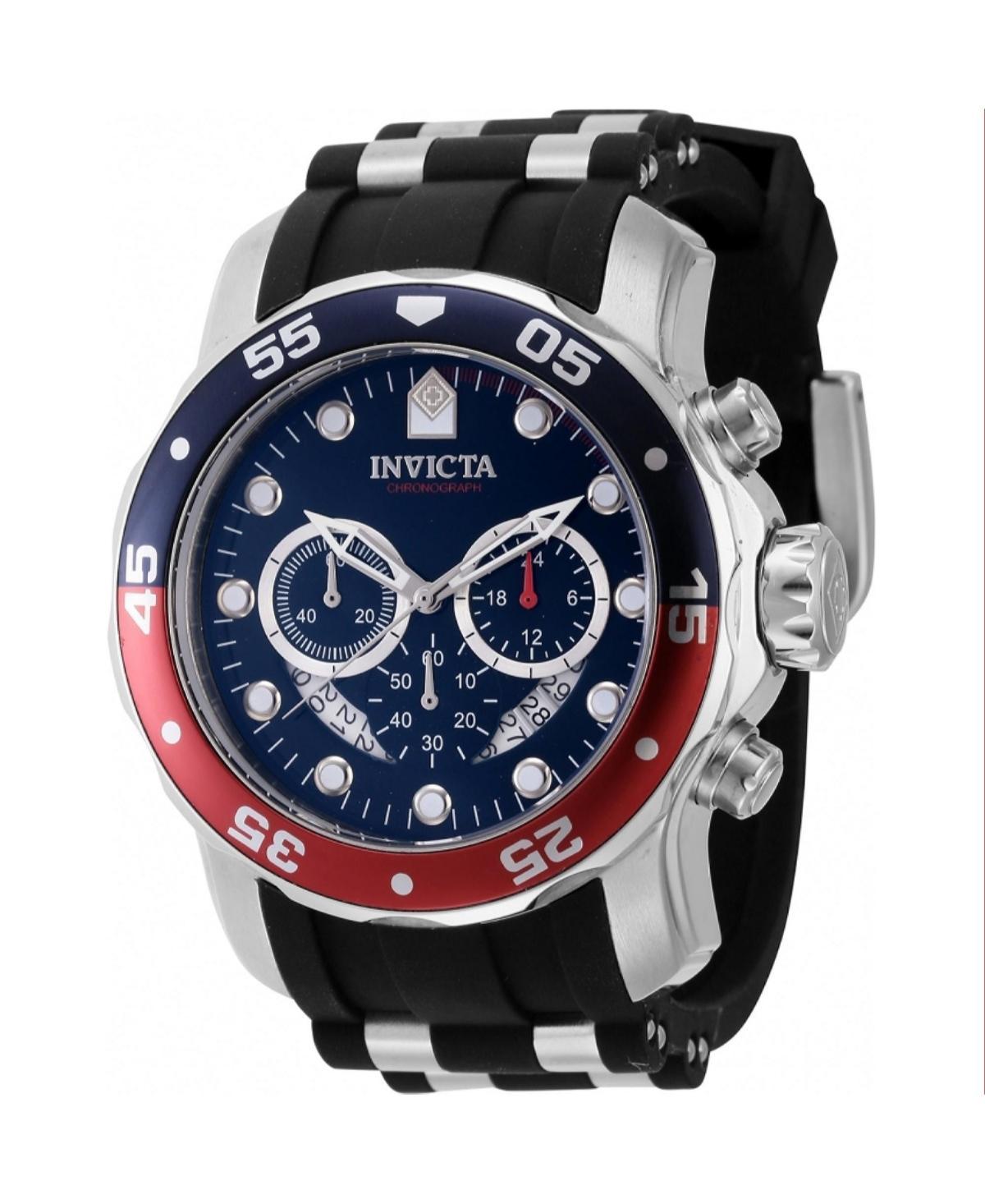 Invicta Mens 44521 Pro Diver Quartz Chronograph Blue Dial Watch - Black Product Image