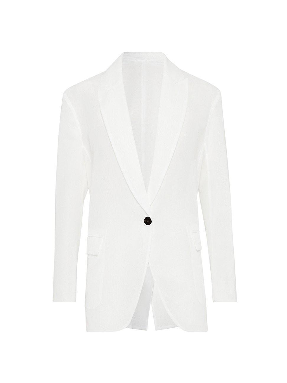 Womens Cotton Organza Blazer Product Image