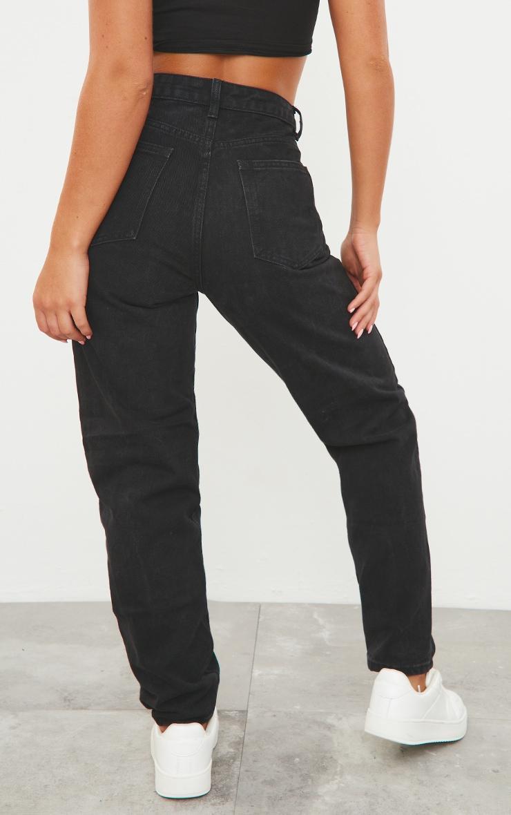 PRETTYLITTLETHING Black Mom Jeans Product Image