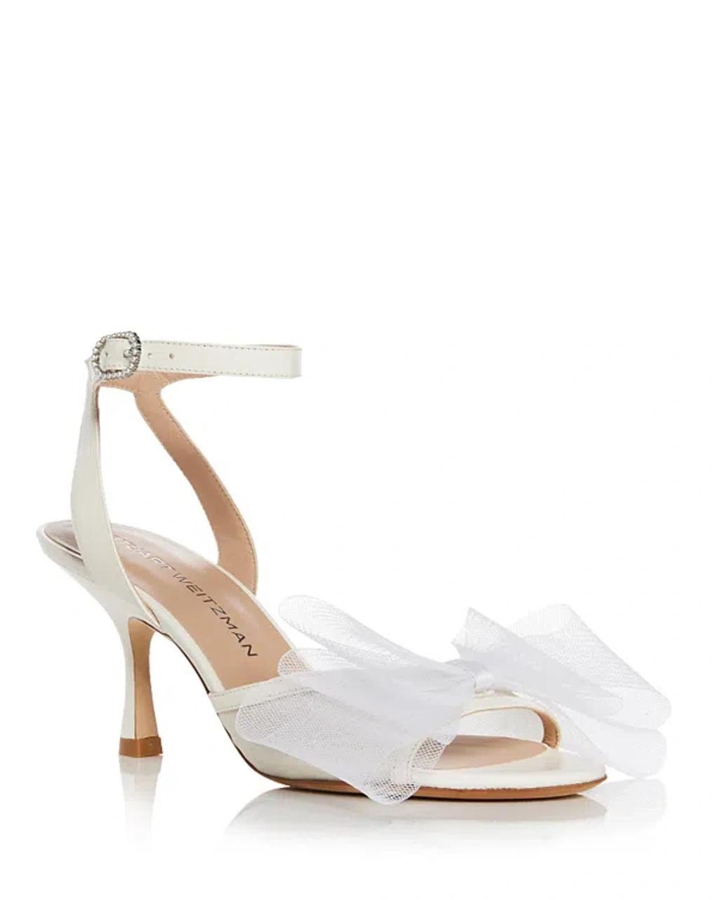 Stuart Weitzman Womens Blushing Bow 75 Mid Heel Sandals Product Image