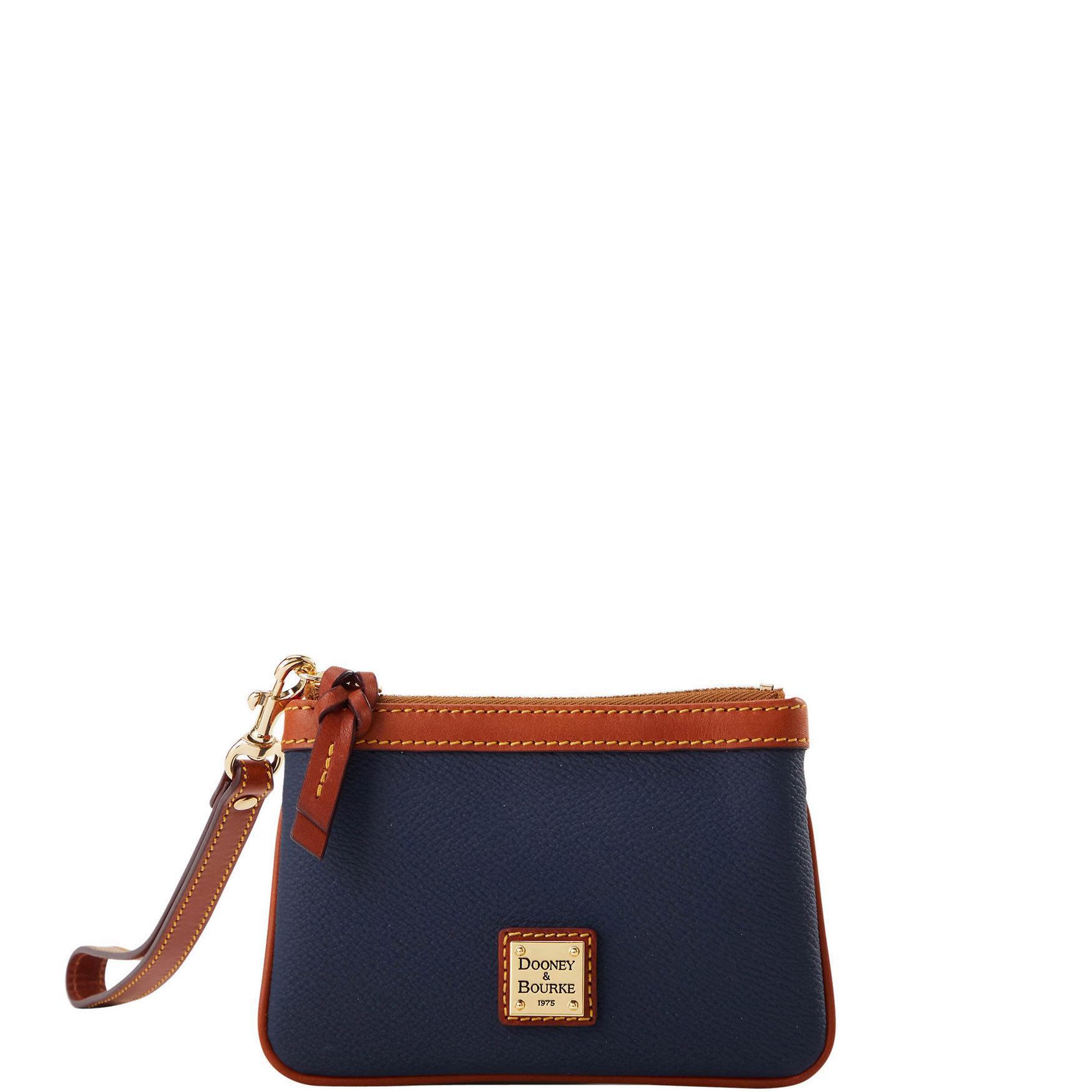 Dooney & Bourke Womens Kirby Medium Coated Cotton Wristlet in Navy Product Image