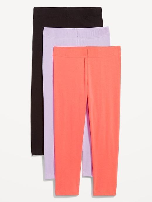 High Waisted Cropped Leggings 3-Pack Product Image