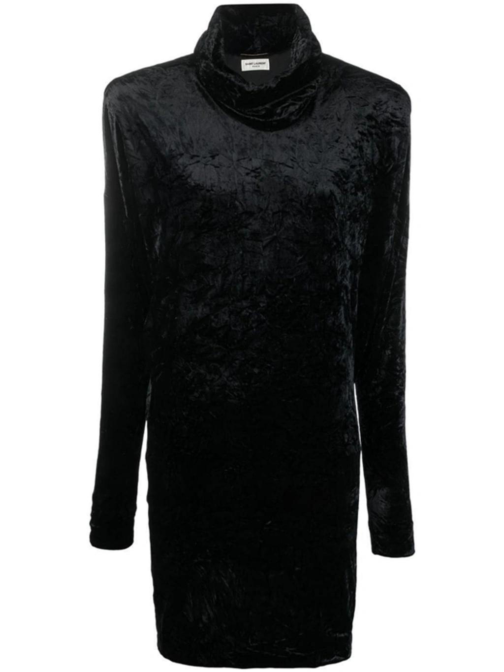 High Neck Long In Black Product Image