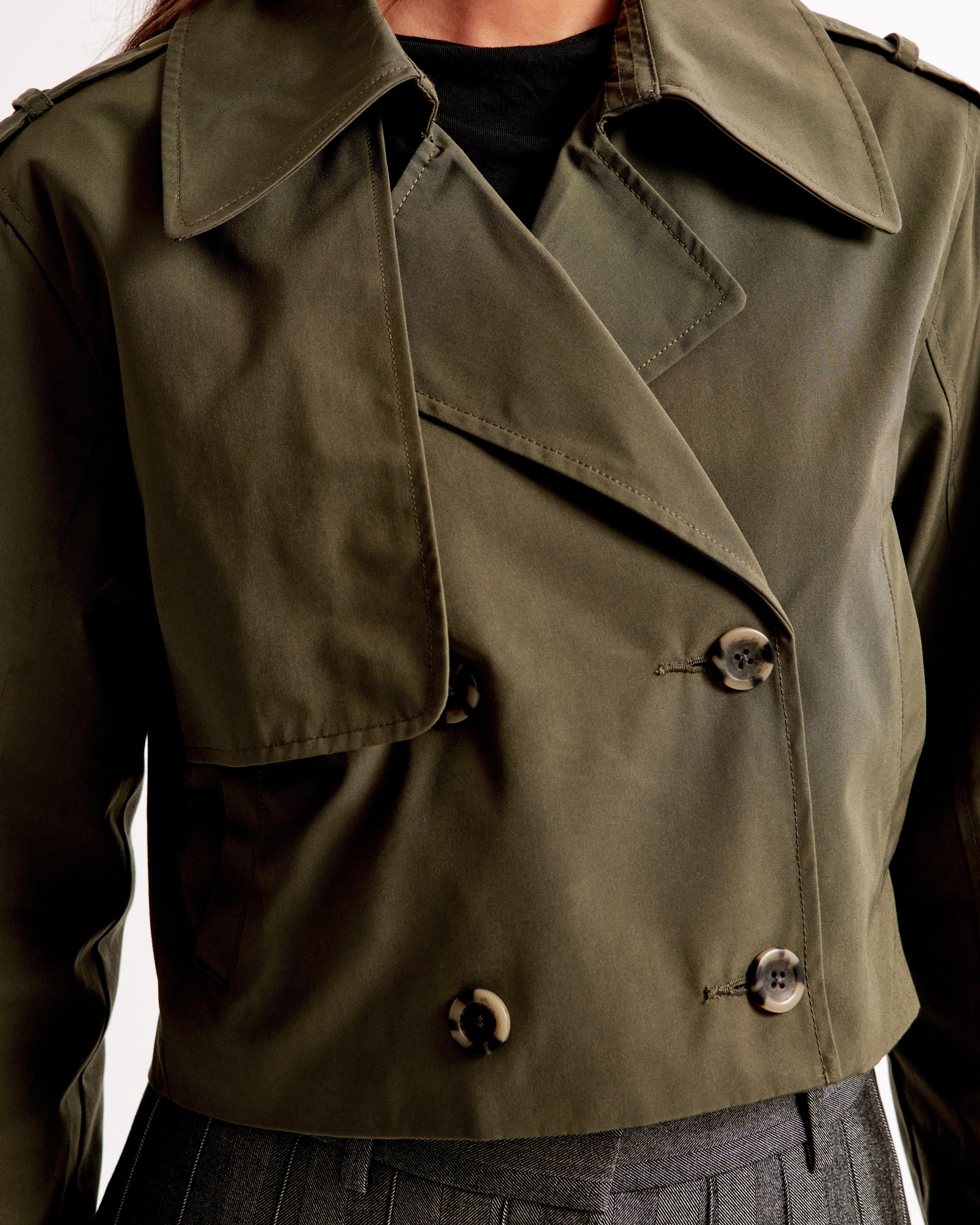 Cropped Trench Coat Product Image