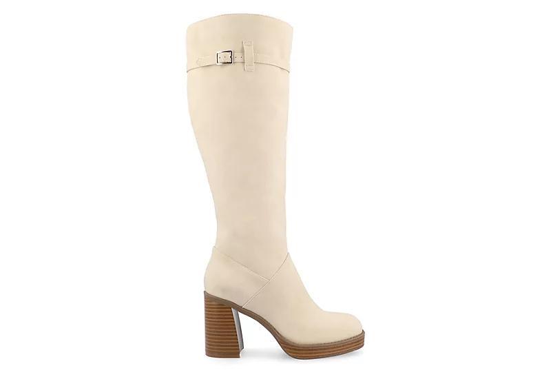 Journee Collection Tru Comfort Foam Letice Womens Knee-High Boots Ivory Product Image