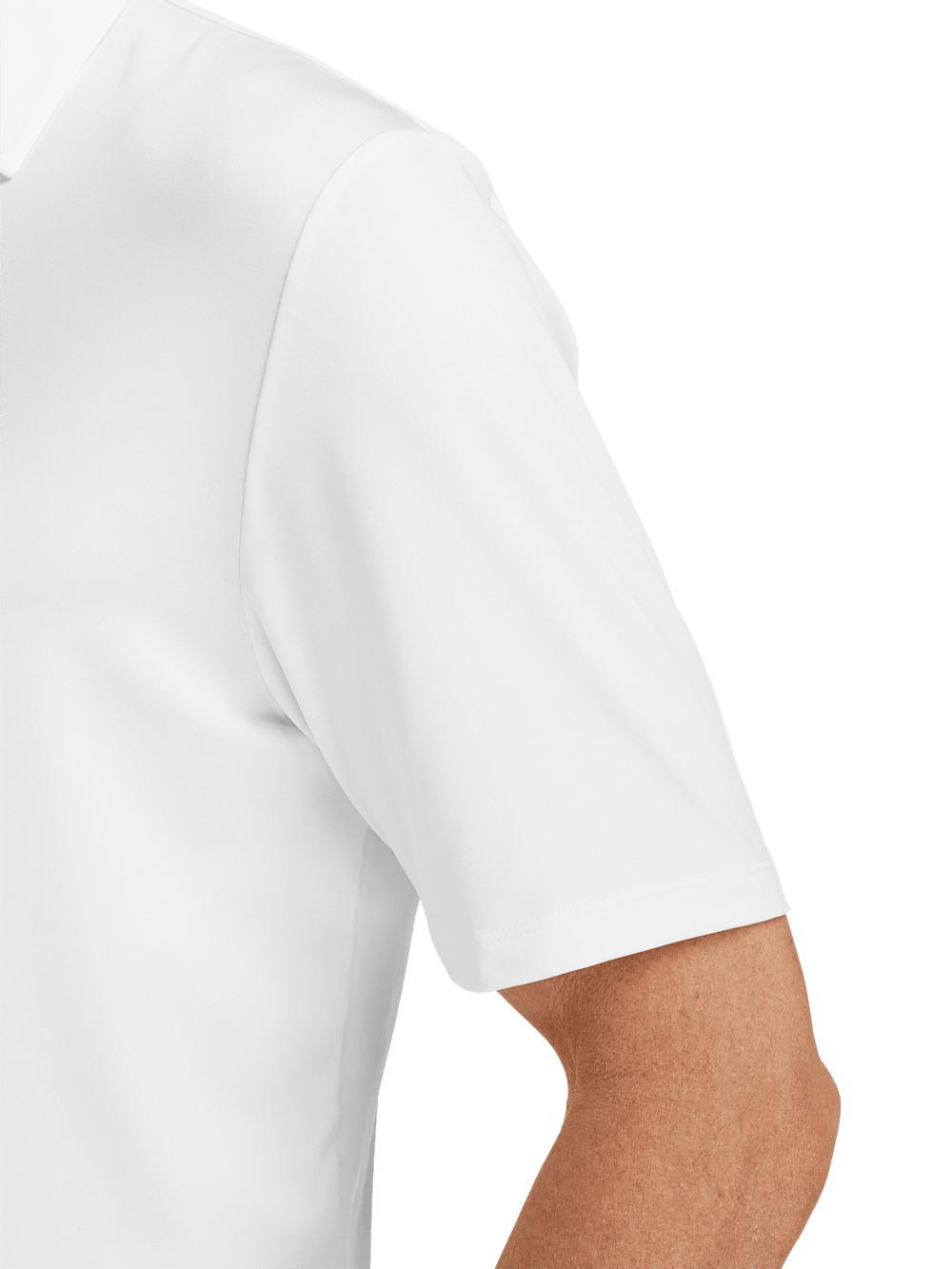 Performance Blend Three Button Polo - White Product Image