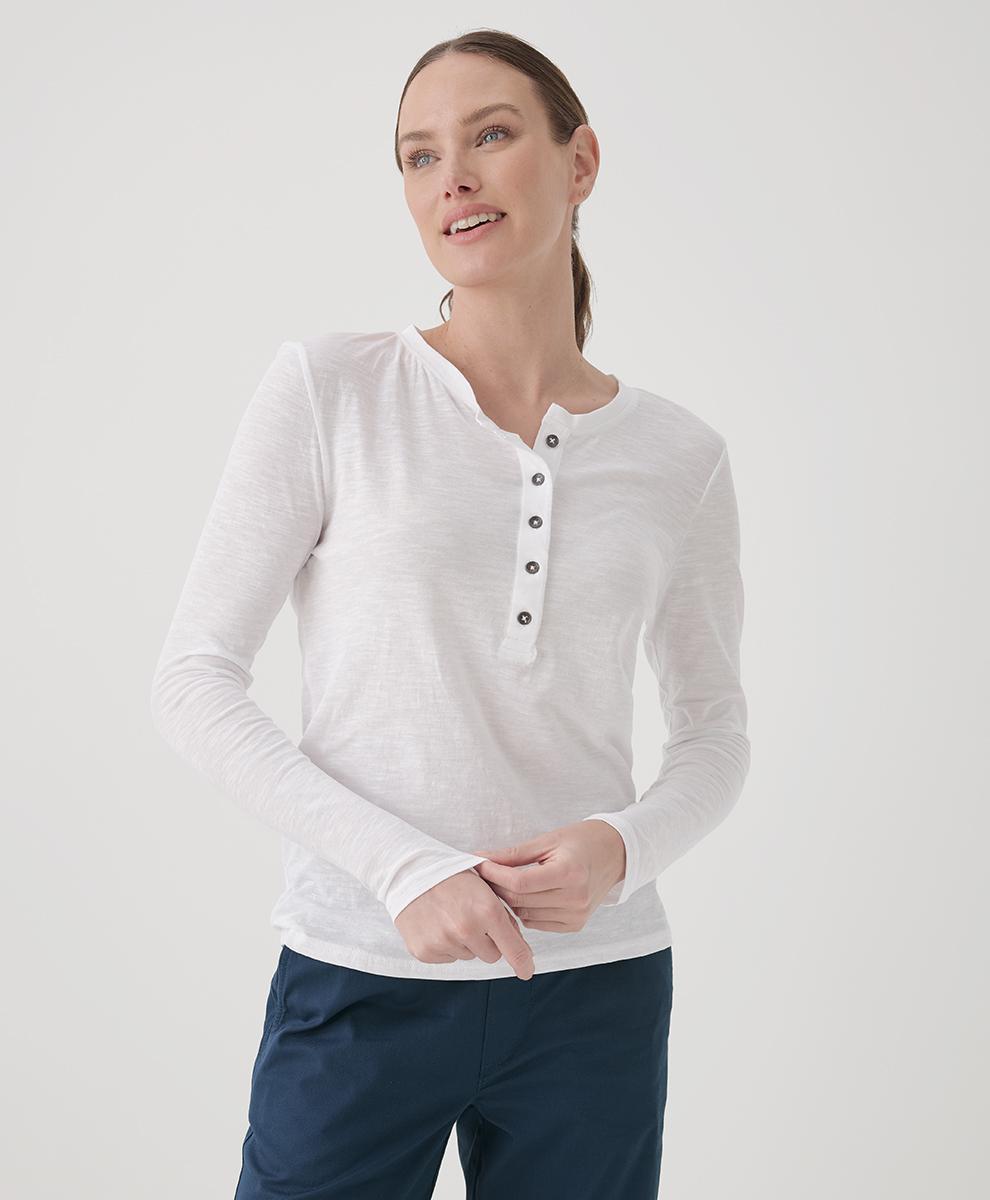 Womens Featherweight Slub Henley 2XL product image