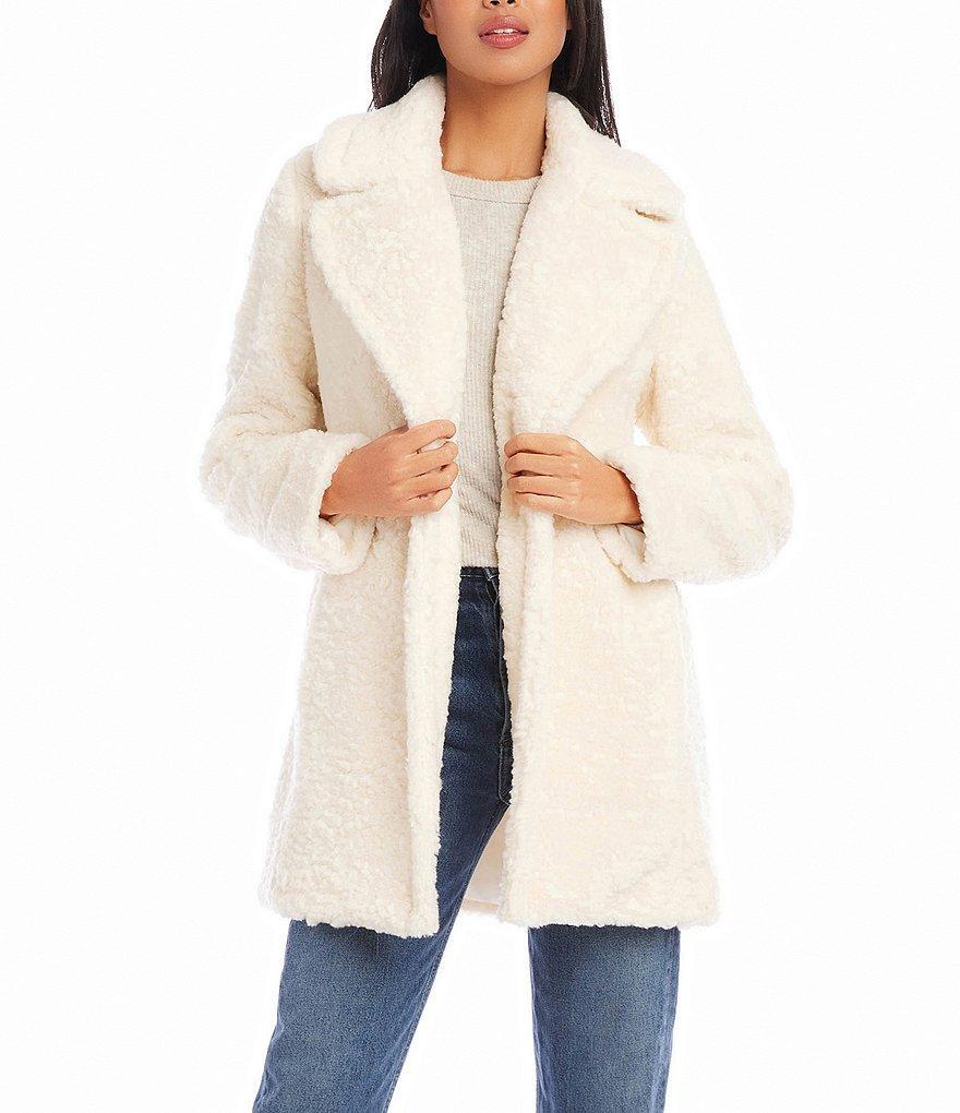 Karen Kane Sherpa Collared Long Sleeve Coat Product Image