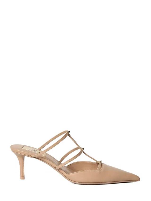 VALENTINO GARAVANI Rockstud Wispy Pointed Toe Mule In Rose Cannelle Product Image