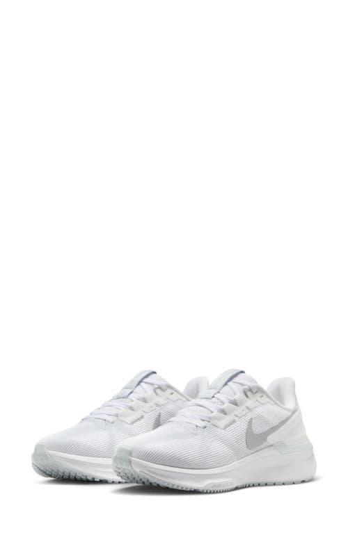 Nike Womens Nike Zoom Structure 25 - Womens Running Shoes White/Metallic Silver/Pure Platinum Product Image