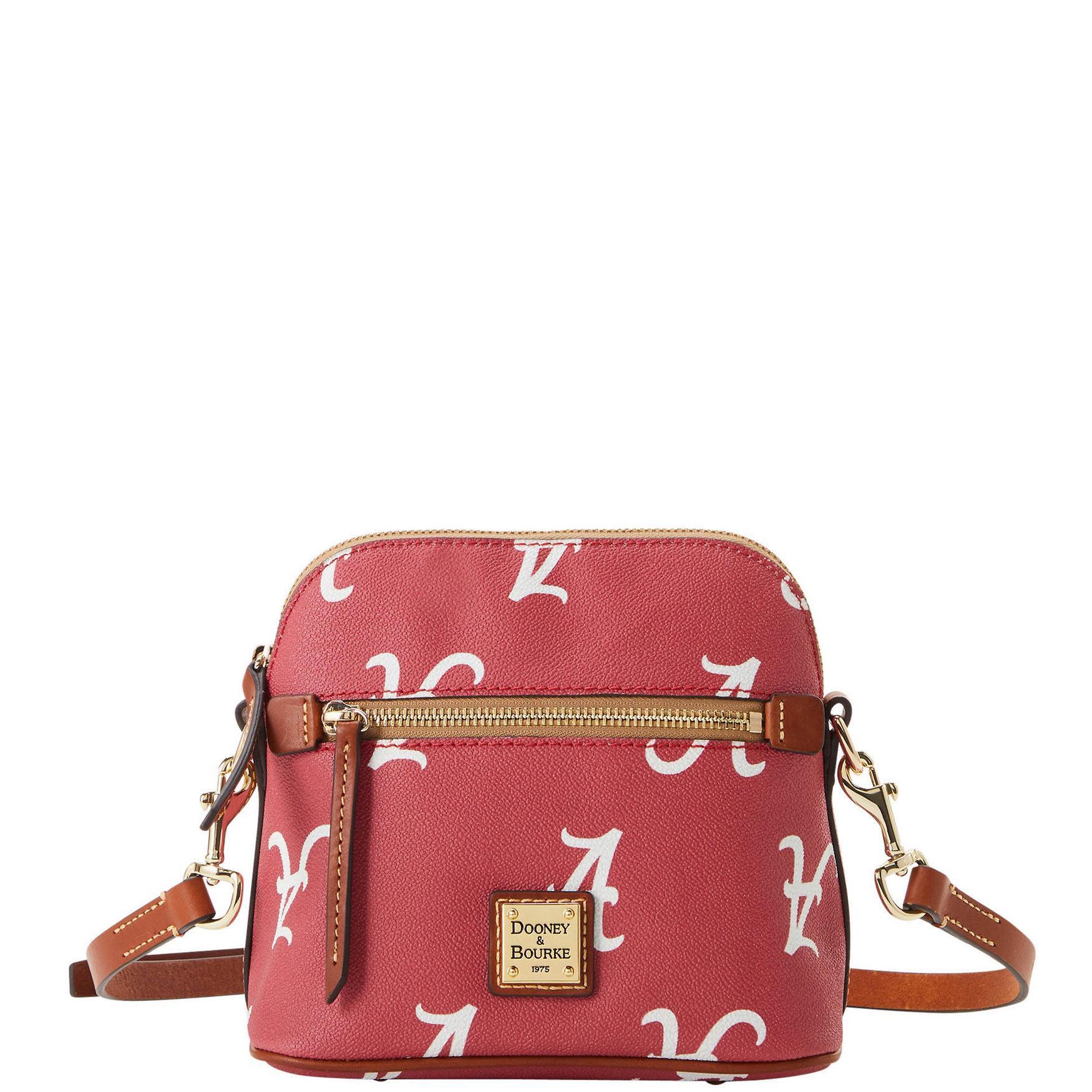 Dooney & Bourke Womens Collegiate University of Alabama Domed Crossbody Coated Cotton Shoulder Bag in Rouge Product Image