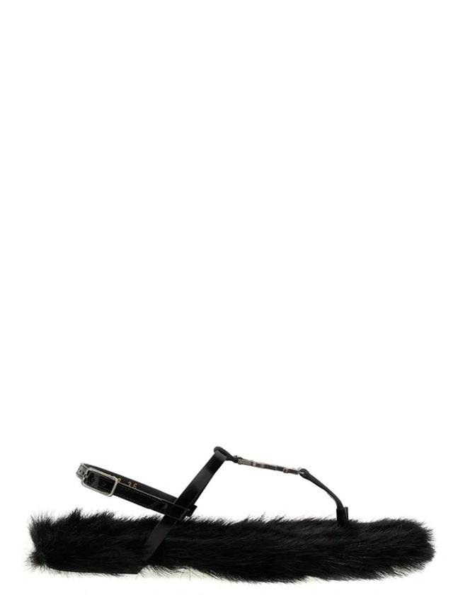 SAINT LAURENT Cassandra Sandals In Black Product Image