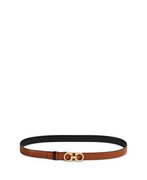 Salvatore Ferragamo Womens Gancini Slim Reversible Leather Belt Product Image