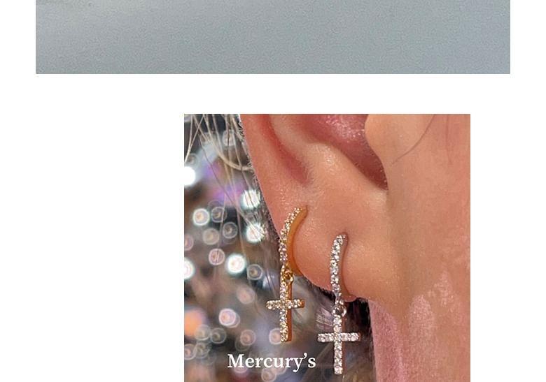 Cross Rhinestone Alloy Drop Earring / Set Product Image