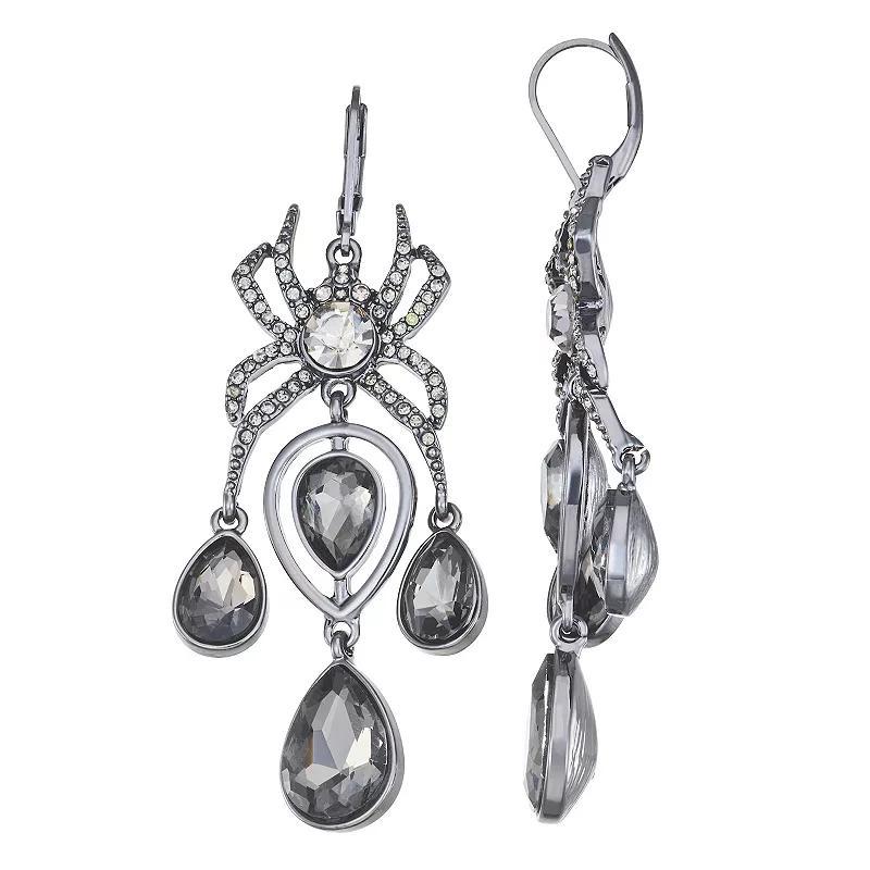 Simply Vera Vera Wang Jet Tone Spider Chandelier Drop Earrings, Womens Product Image