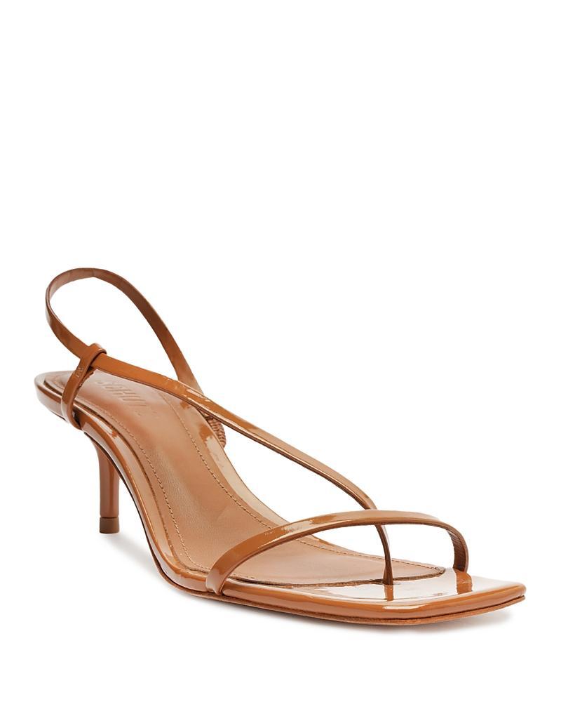 Schutz Womens Heloise Square Toe Mid Heel Sandals Product Image