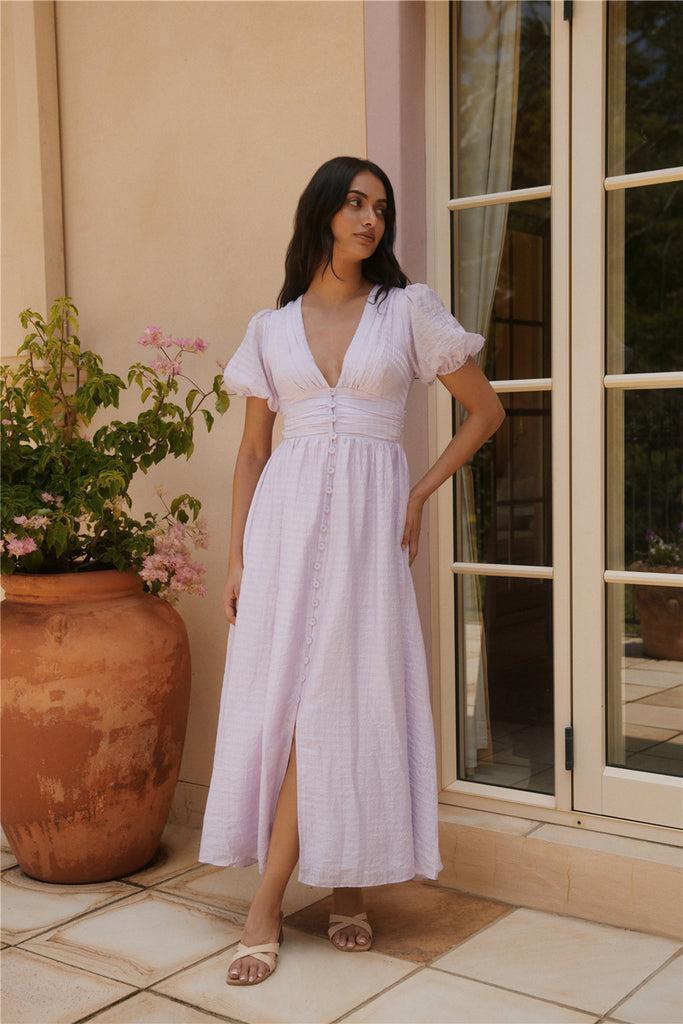 Busy Bee Maxi Dress Lilac Product Image