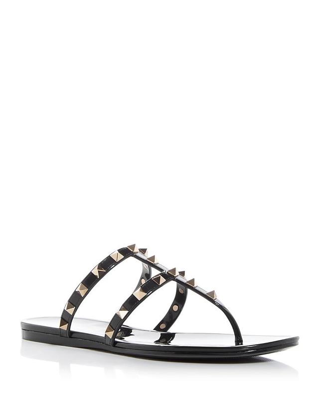 Womens Rockstud Flat Rubber Sandals Product Image