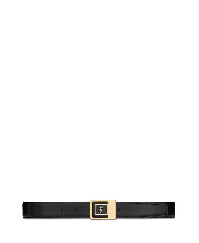 Womens Female Buckle Belt in Lacquered Leather Product Image