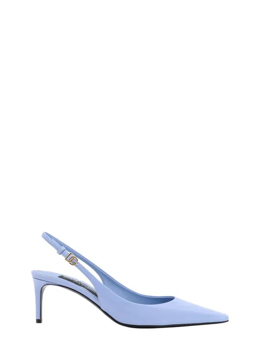 DOLCE & GABBANA 60mm Slingback Pumps In Blue Product Image