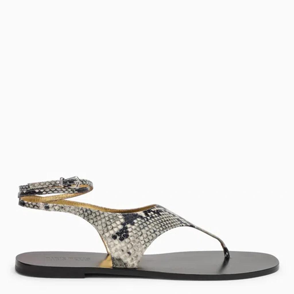 Amalfi Thong Sandal In Leather In Beige Product Image