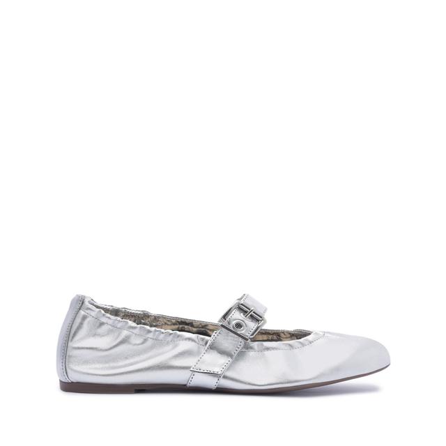 Calita Metallic Leather Flat Female Product Image