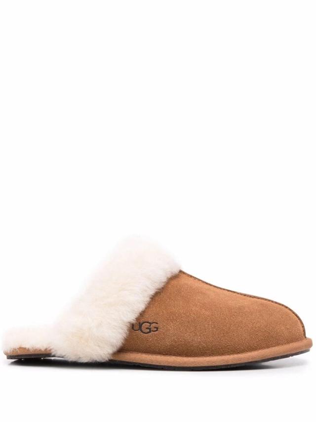 Coquette Shearling Slippers In Chestnut Product Image