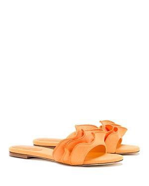 Larroud Ivy Ruffle Raffia Slide Sandal Product Image