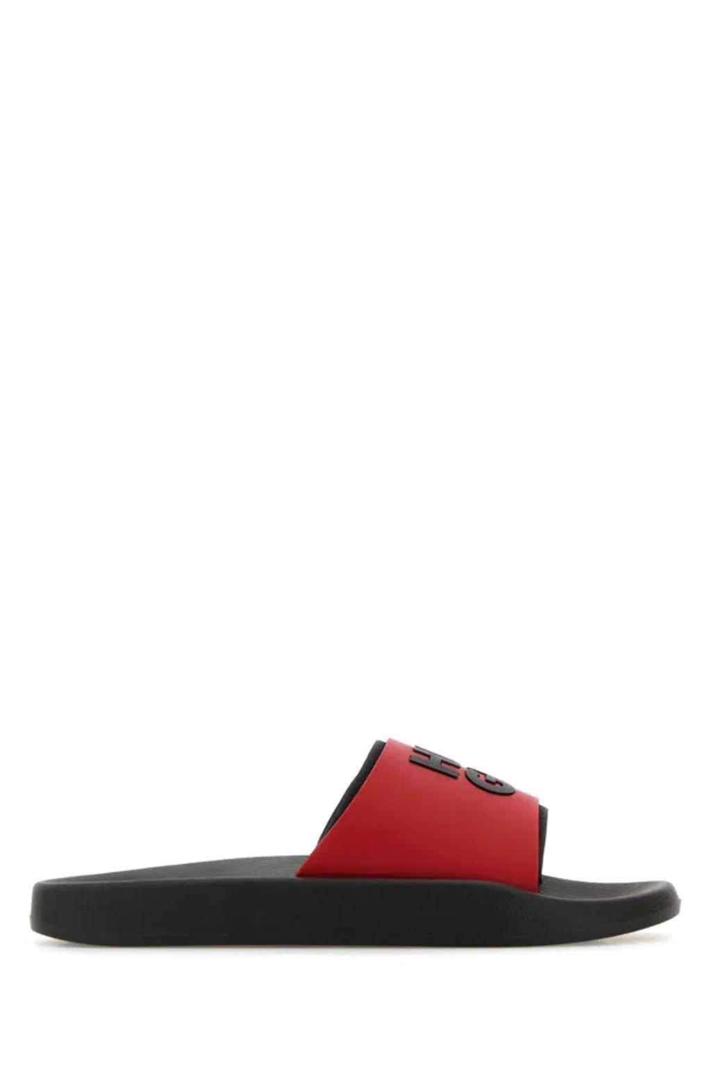 Red Rubber Nil Slippers In Mediumred Product Image