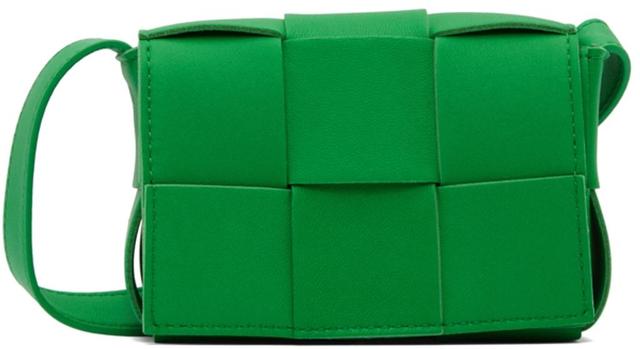 BOTTEGA VENETA Green Cassette Shoulder Bag In 3722 Parakeet Gold Product Image