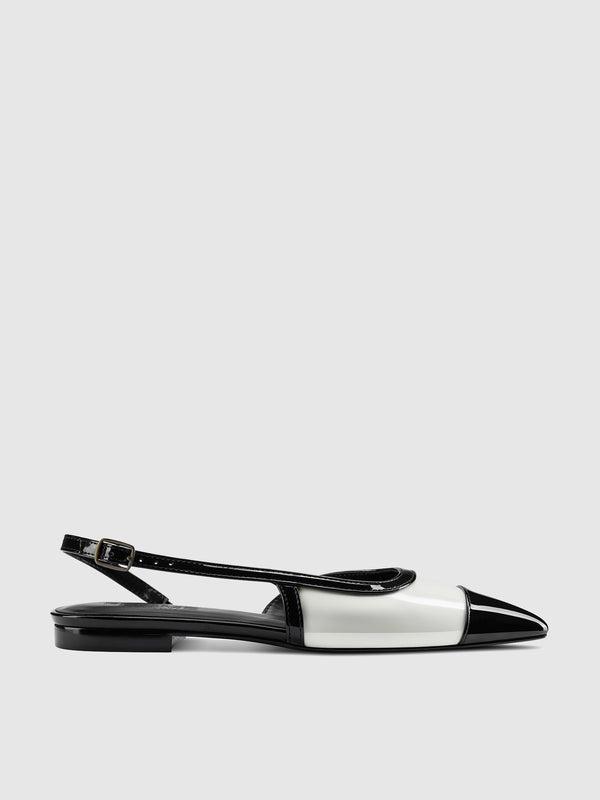 Cheri Slingback - Blanc/Noir Product Image