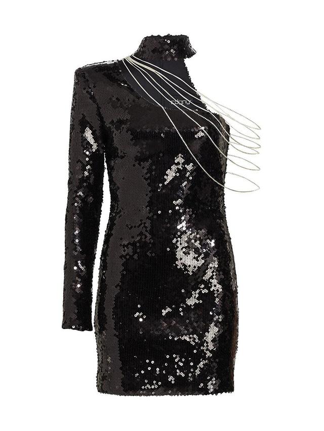 Womens Niomi Asymmetric Sequin Dress Product Image