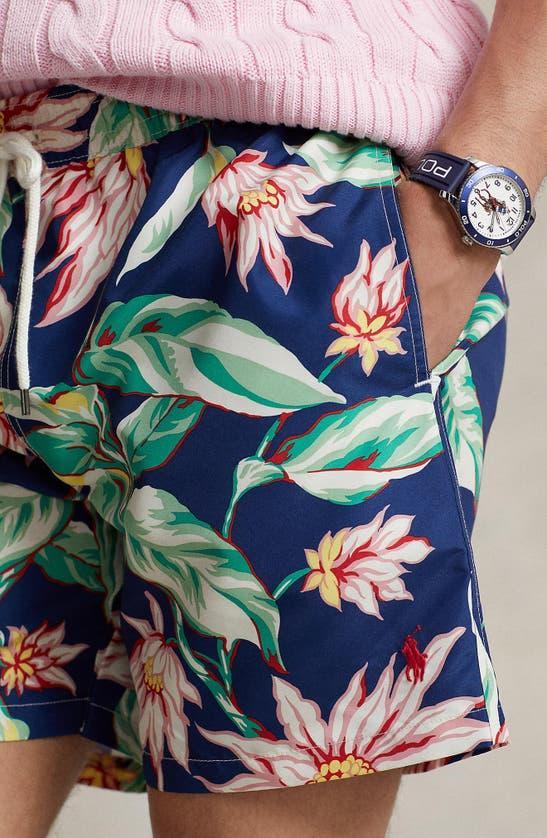 Floral Swim Trunks In Belleville Floral Product Image