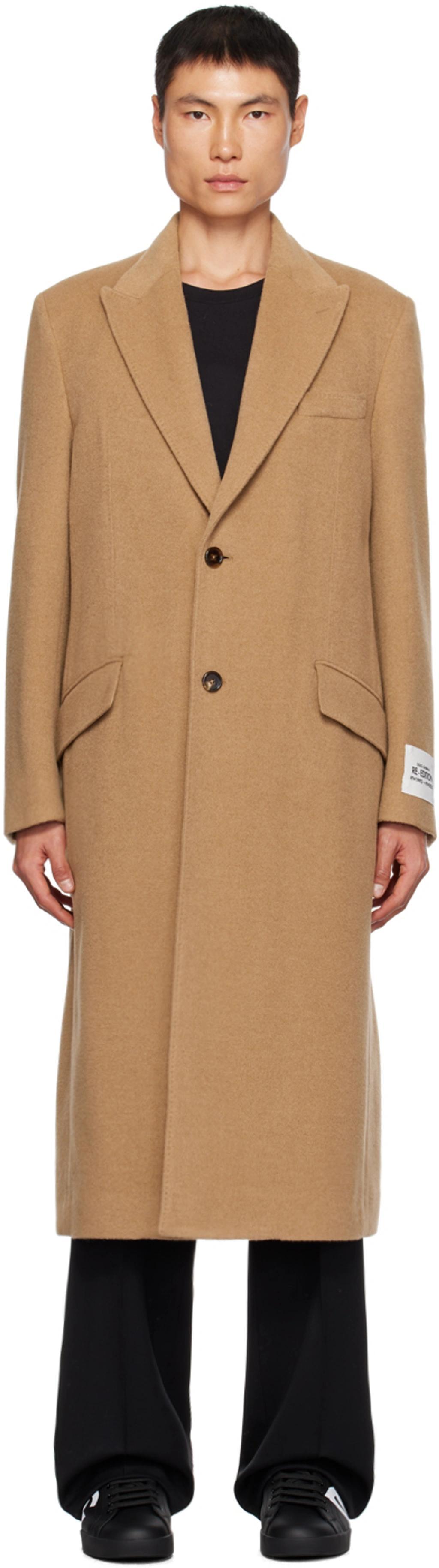 Tailored Single-breasted Coat In M0179 Cipria Product Image