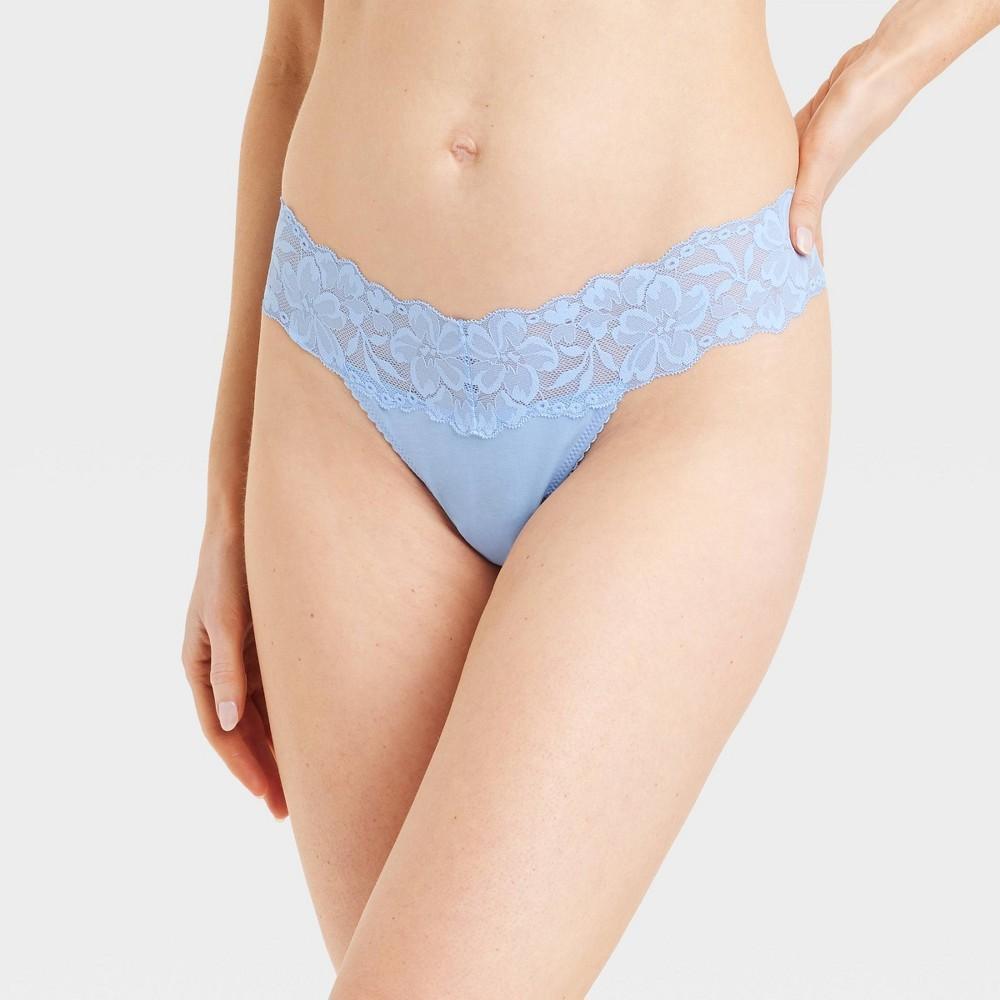 Womens Cotton Comfort Thong - Auden Blue XL Product Image