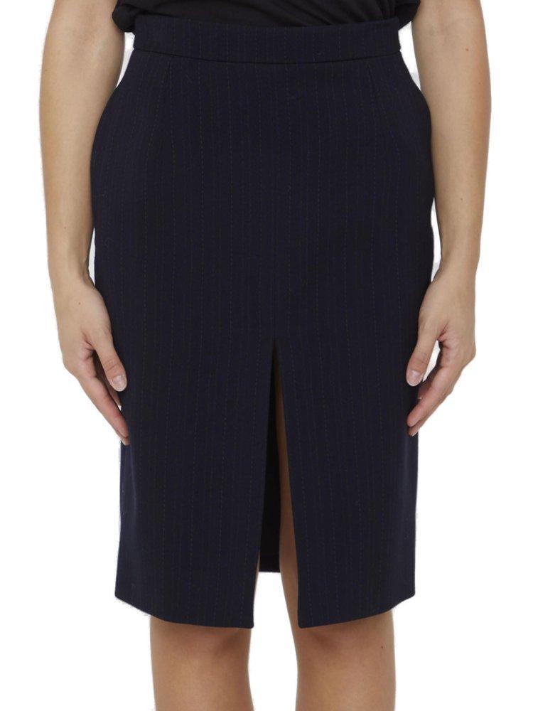 SAINT LAURENT Striped Pencil Skirt In Multi Product Image