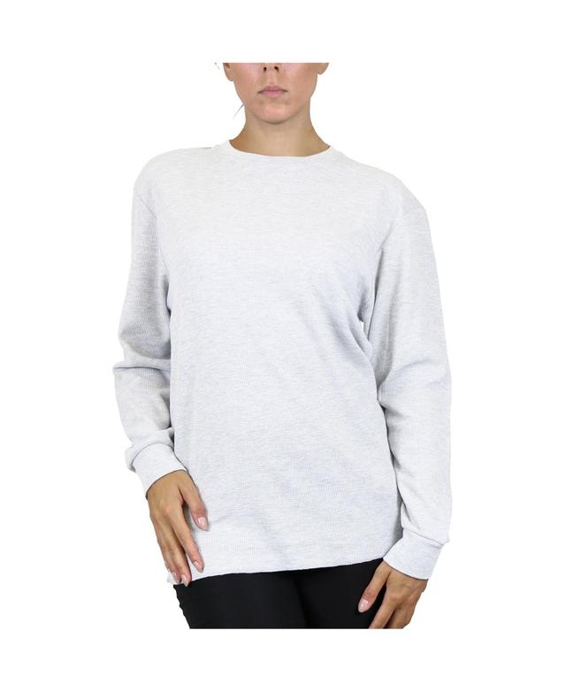 Womens Loose Fit Waffle Knit Thermal Shirt Product Image