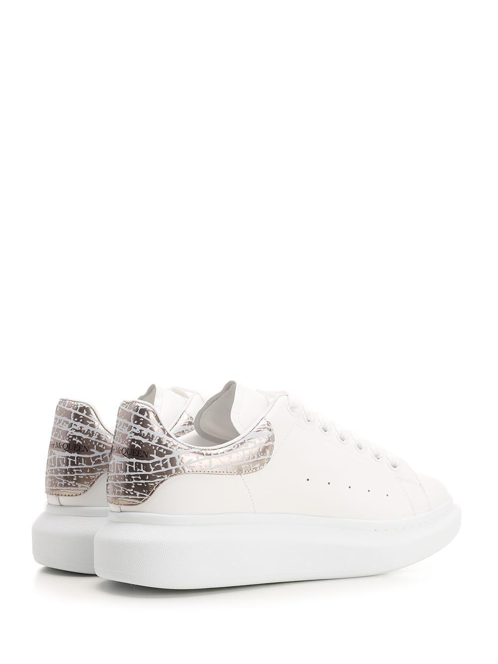 Oversized Sneakers With Silver Heel In White Product Image