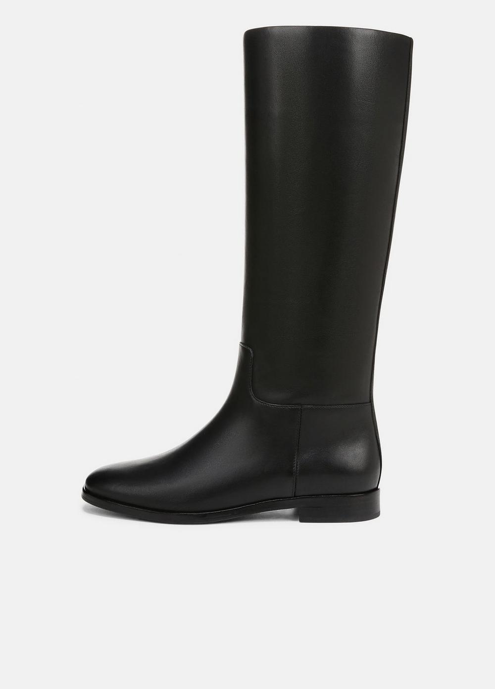 Womens Margaret Leather Riding Boot, Black, Size 9.5 Vince Product Image