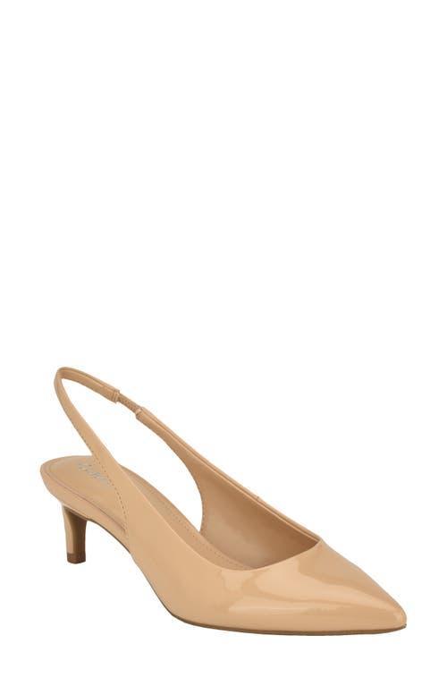 Calvin Klein Womens Dainty Pointy Toe Low Heel Slingback Pumps Product Image